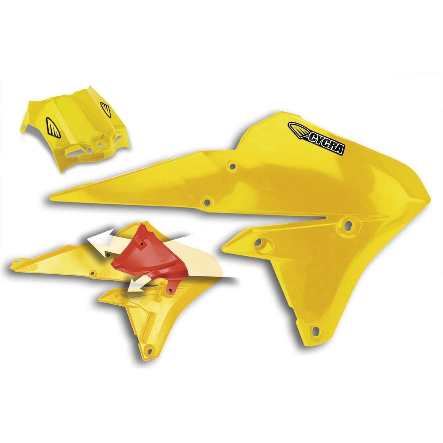 Cycra PowerFlow Intake Radiator Shrouds for Yamaha - Lightning Gold [MPN: 1CYC-1778-66]_83428