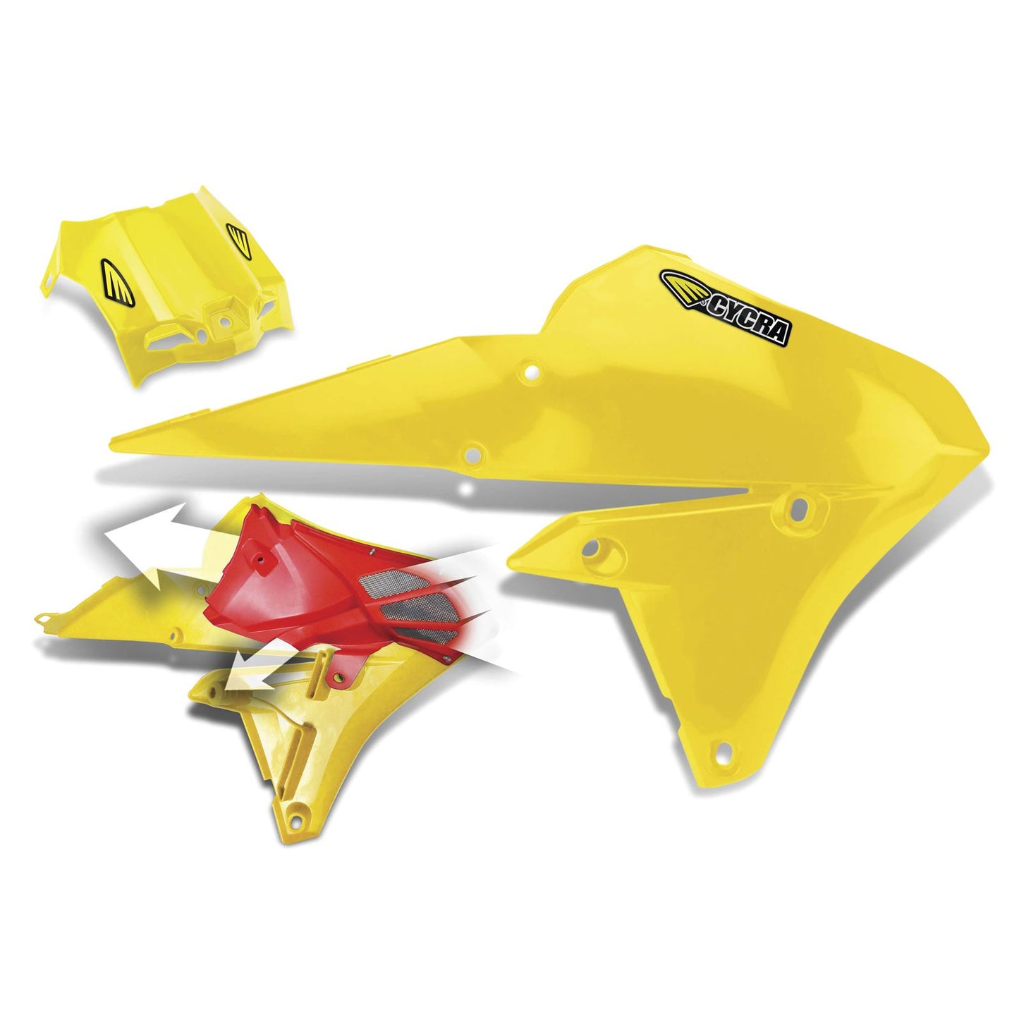 Cycra Powerflow Intake Radiator Shrouds for Yamaha Gold [MPN: 1CYC-1782-66]_83520