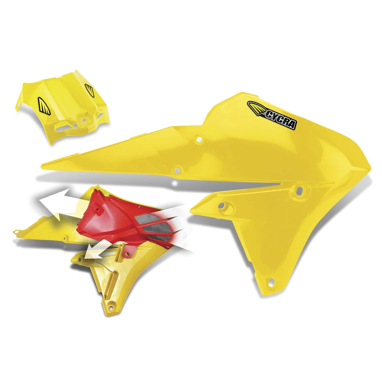 Cycra Powerflow Intake Radiator Shrouds for Yamaha Gold [MPN: 1CYC-1782-66]_83520