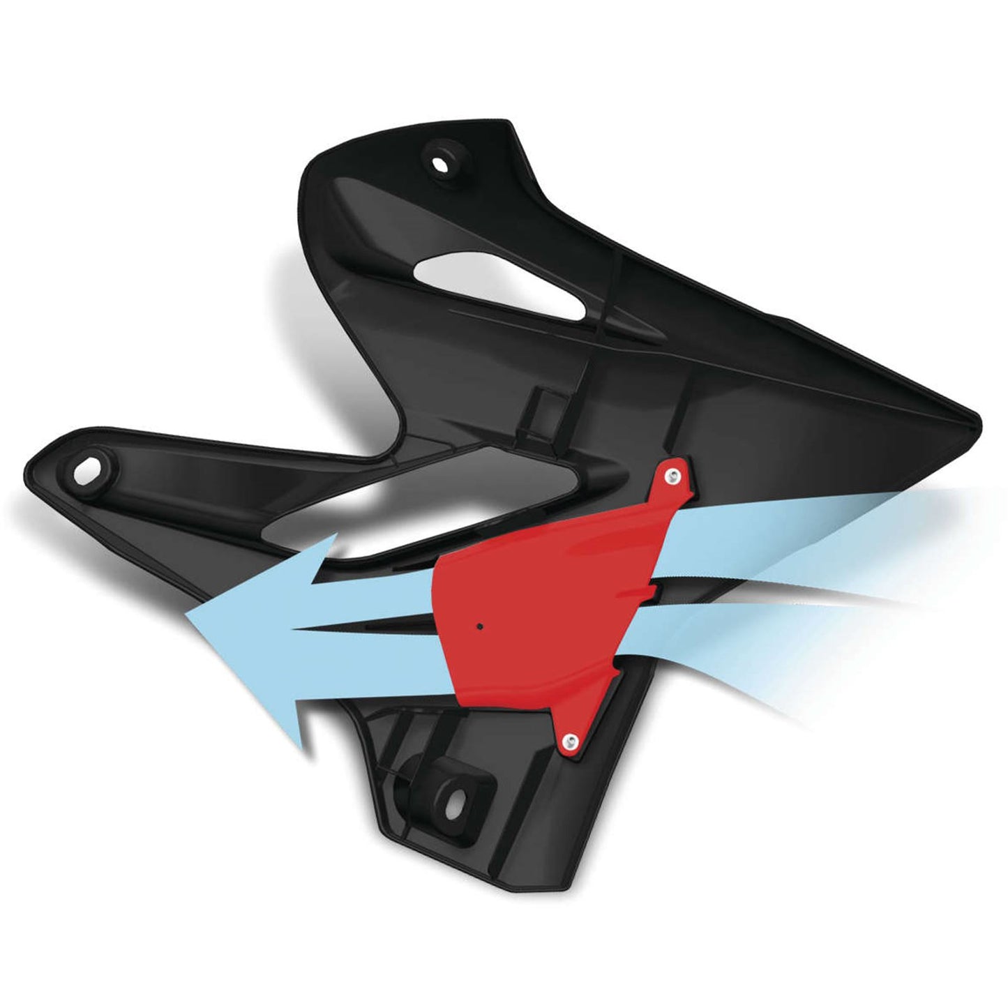 Cycra PowerFlow Shrouds - YZ125/250 - Black [MPN: 1CYC-1783-12]_83533