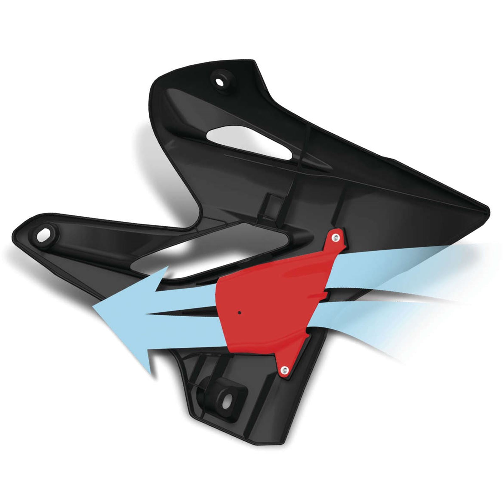 Cycra PowerFlow Shrouds - YZ125/250 - Black [MPN: 1CYC-1783-12]_83533