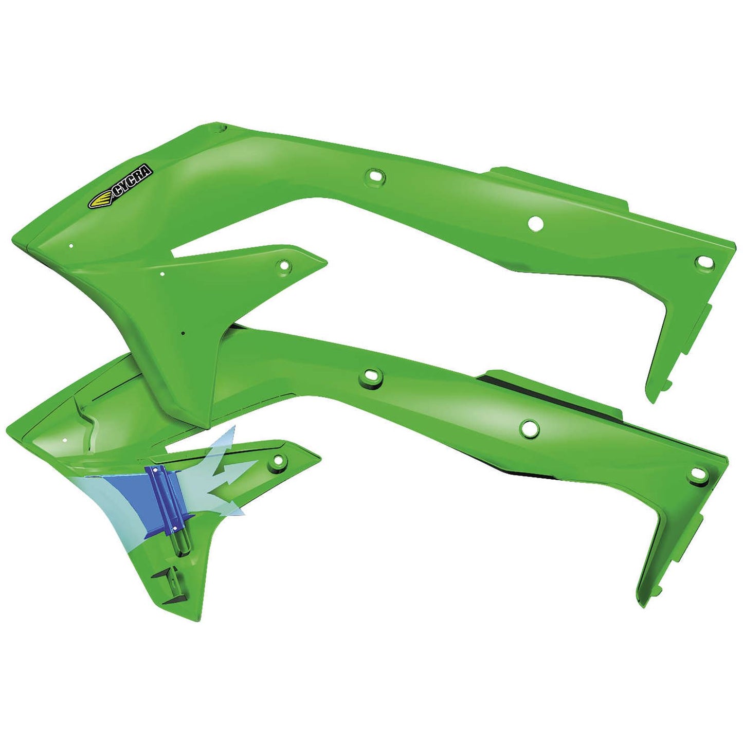 Cycra PowerFlow Shrouds - KXF450 - Green [MPN: 1CYC-1867-72]_83570