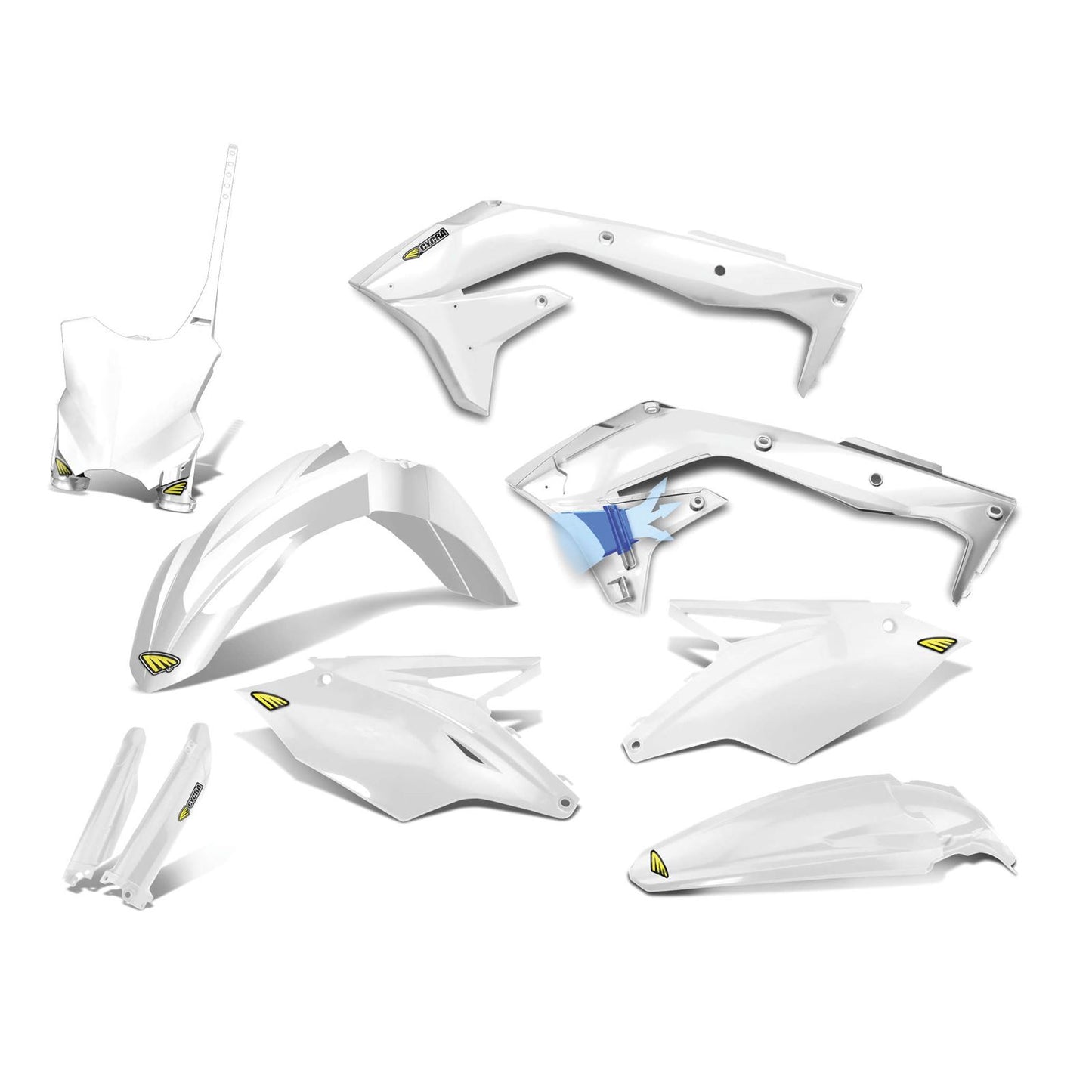 Cycra Body Kit - Powerflow - White - KX450 [MPN: 1CYC-9318-42]_83593