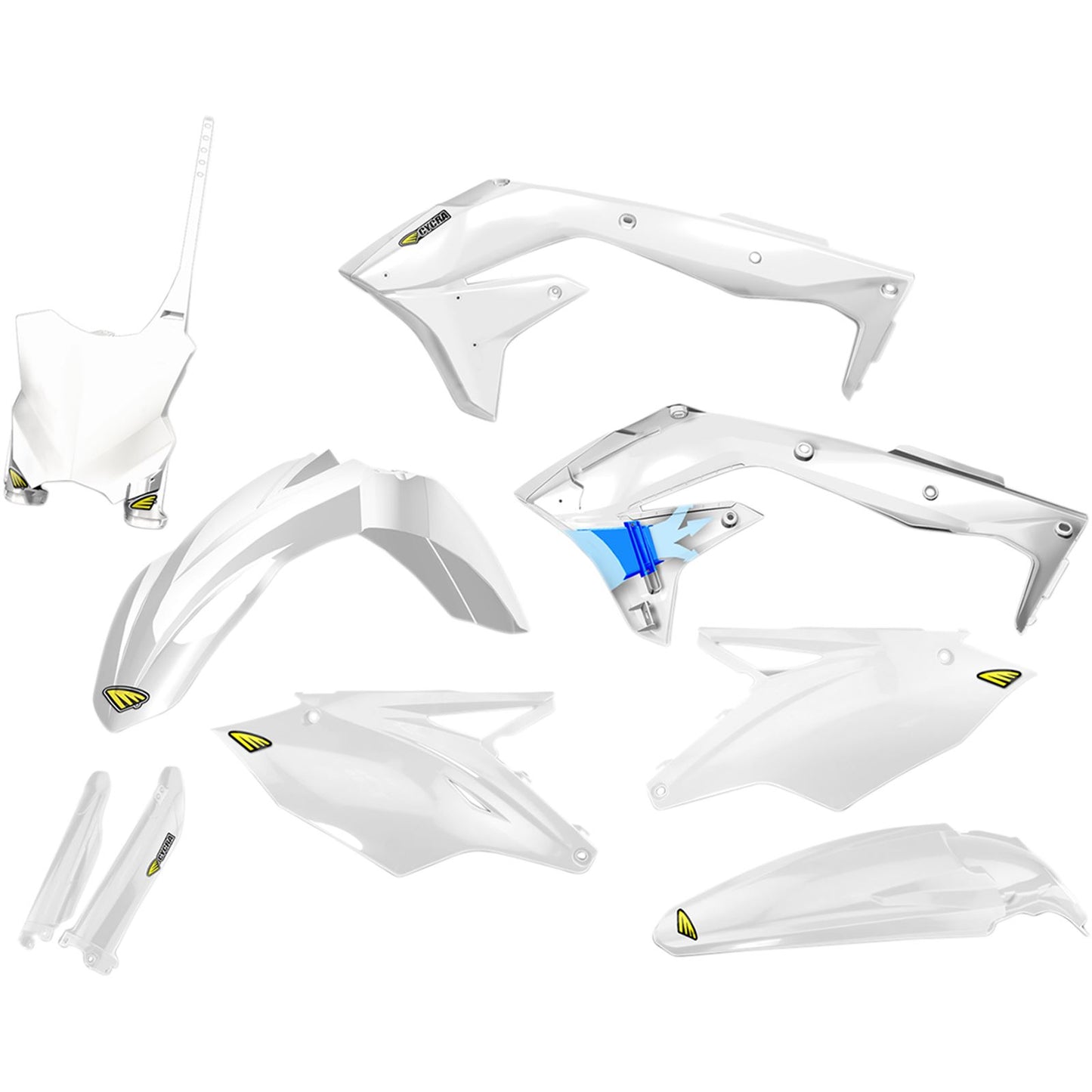 Cycra Body Kit - Powerflow - White - KX450 [MPN: 1CYC-9318-42]_370059