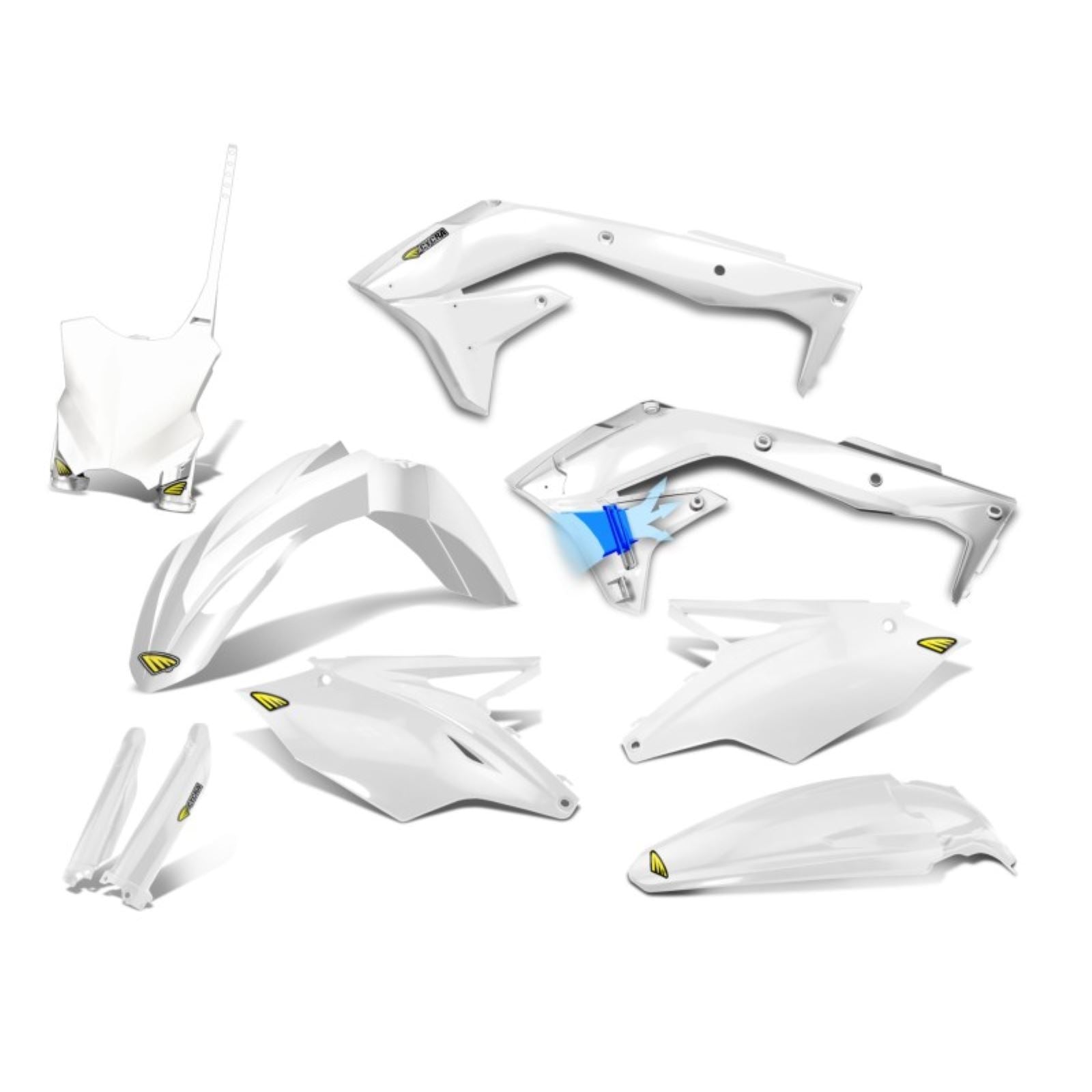 Cycra Body Kit - Powerflow - White - KX450 [MPN: 1CYC-9318-42]_1453561