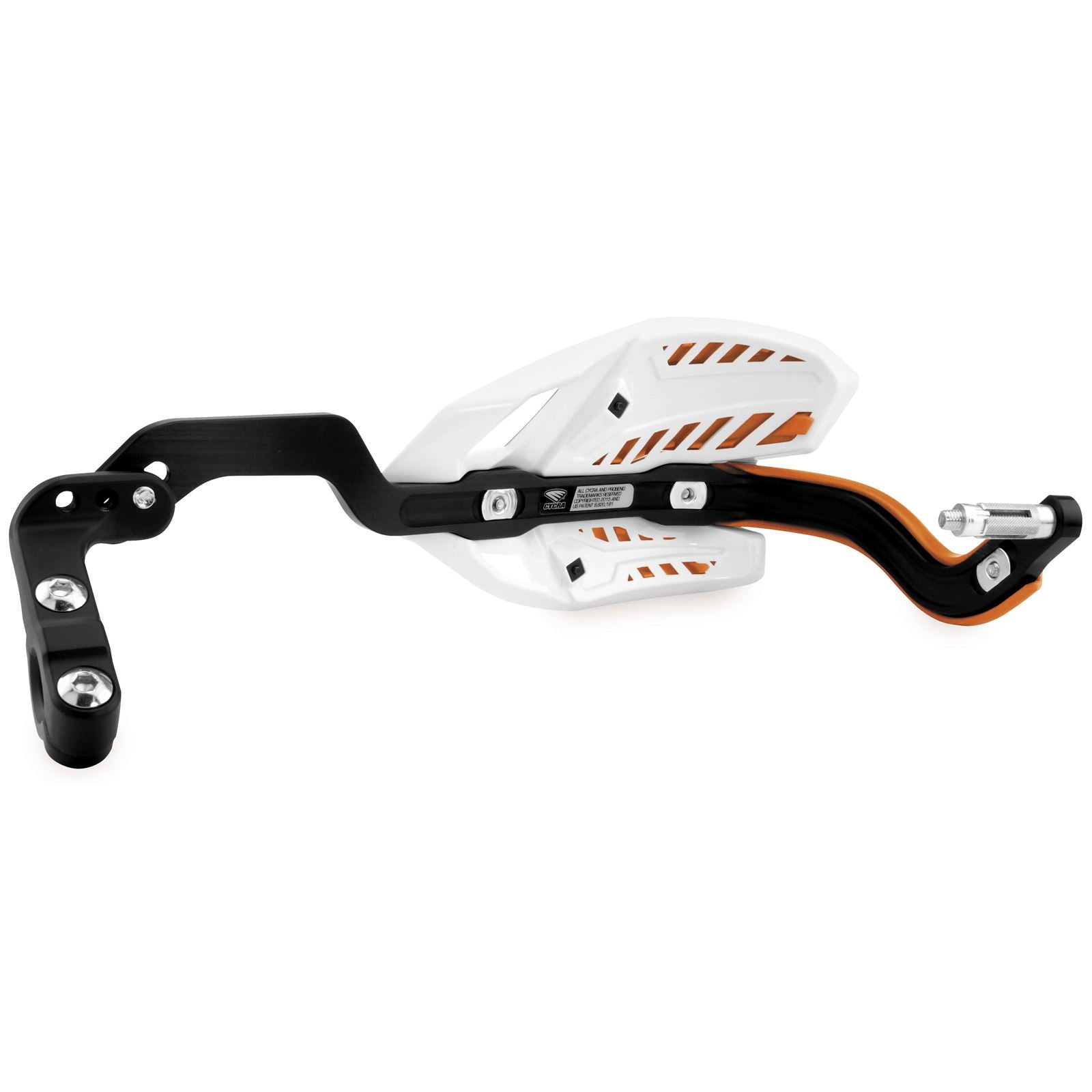 Cycra White/Orange Ultra Handguards [MPN: 1CYC-7407-22X]_83648