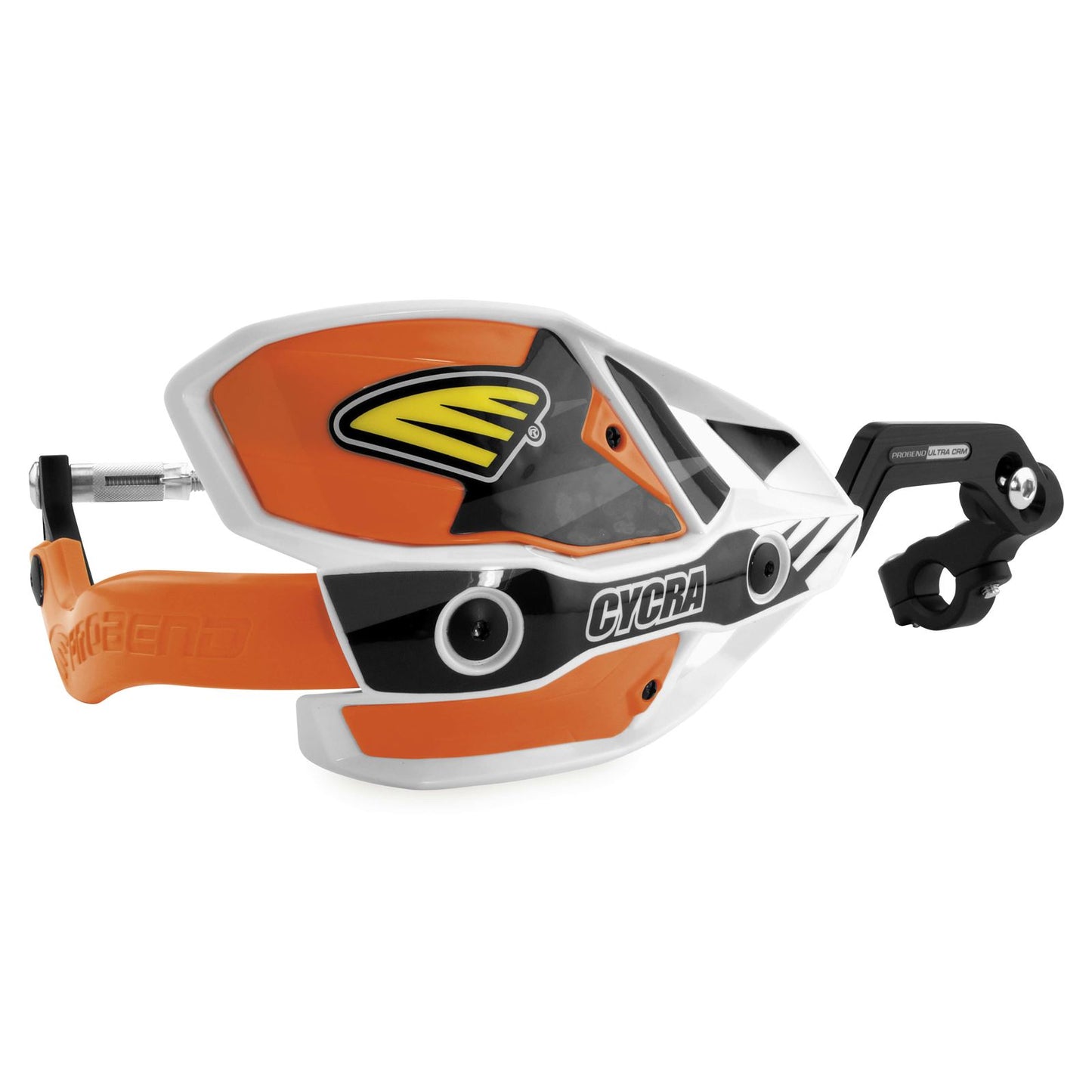 Cycra White/Orange Ultra Handguards [MPN: 1CYC-7407-22X]_83649