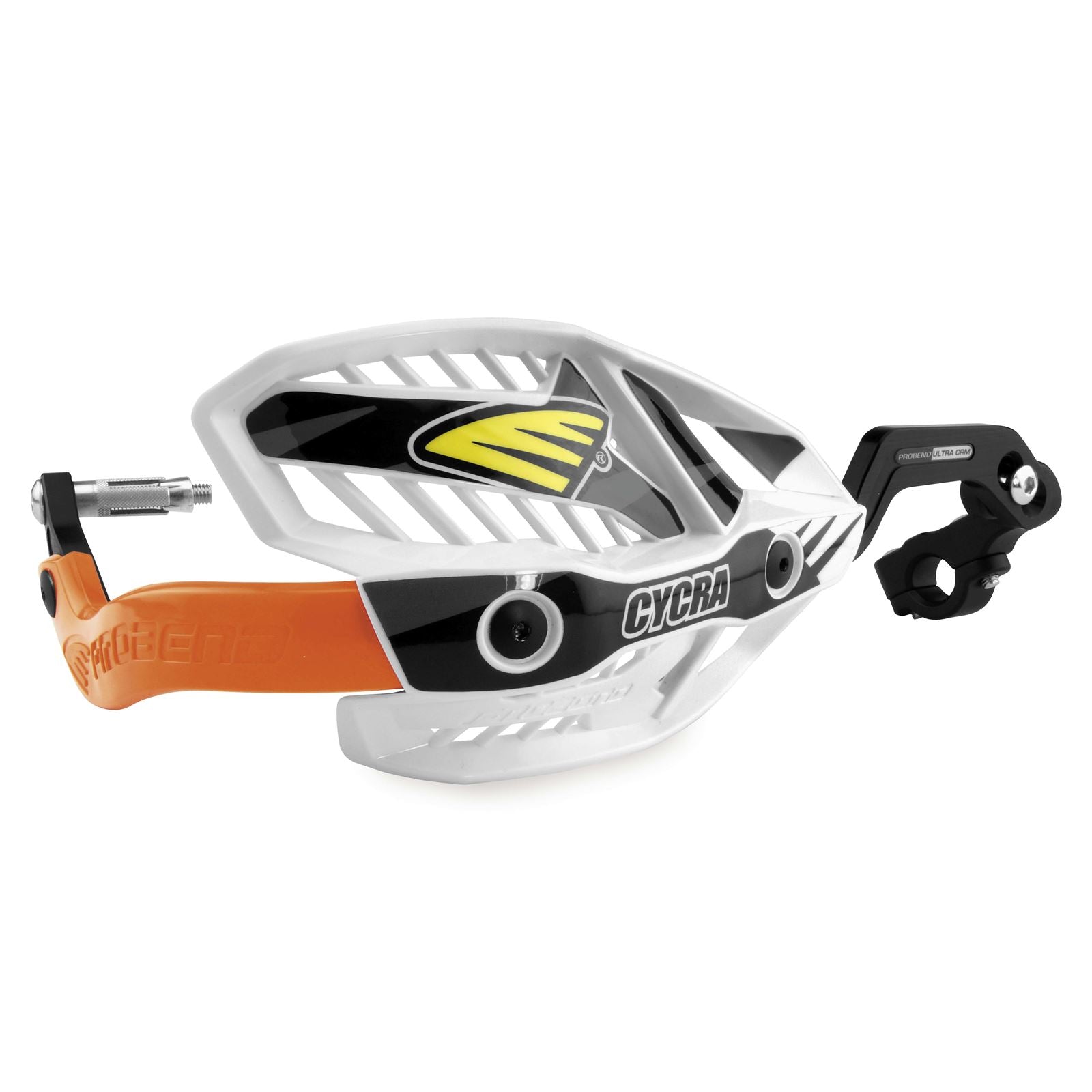 Cycra White/Orange Ultra Handguards [MPN: 1CYC-7407-22X]_83650
