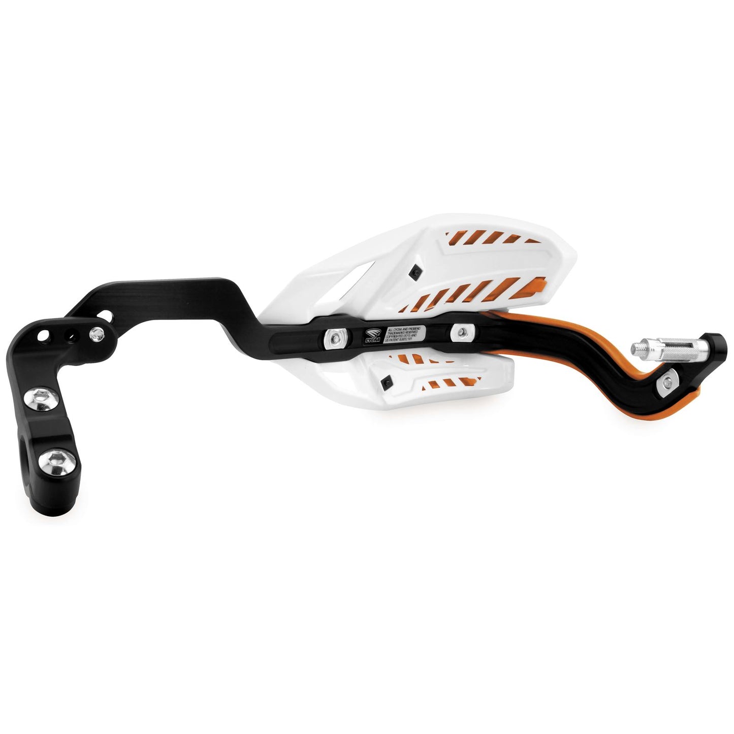 Cycra White/Orange Ultra Oversized Handguards [MPN: 1CYC-7408-22X]_83672