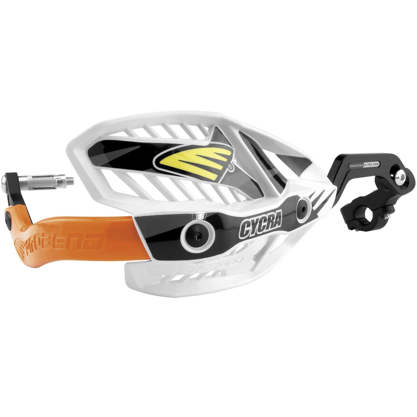 Cycra White/Orange Ultra Oversized Handguards [MPN: 1CYC-7408-22X]_83674