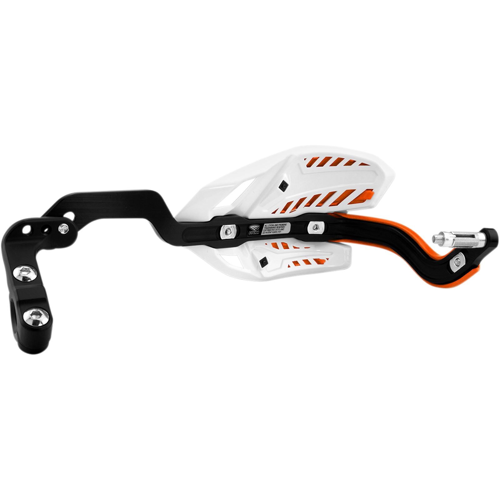 Cycra White/Orange Ultra Oversized Handguards [MPN: 1CYC-7408-22X]_369850