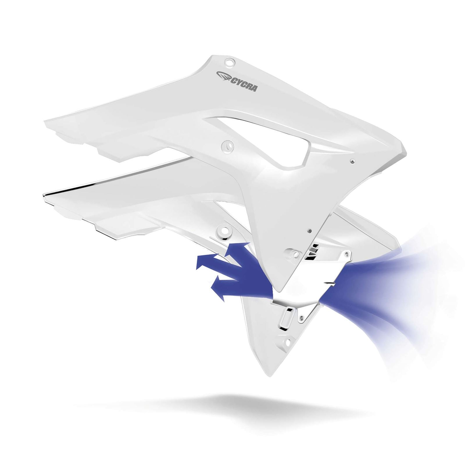 Cycra PowerFlow Shrouds fits Honda CRF - White [MPN: 1CYC-1889-42]_83895