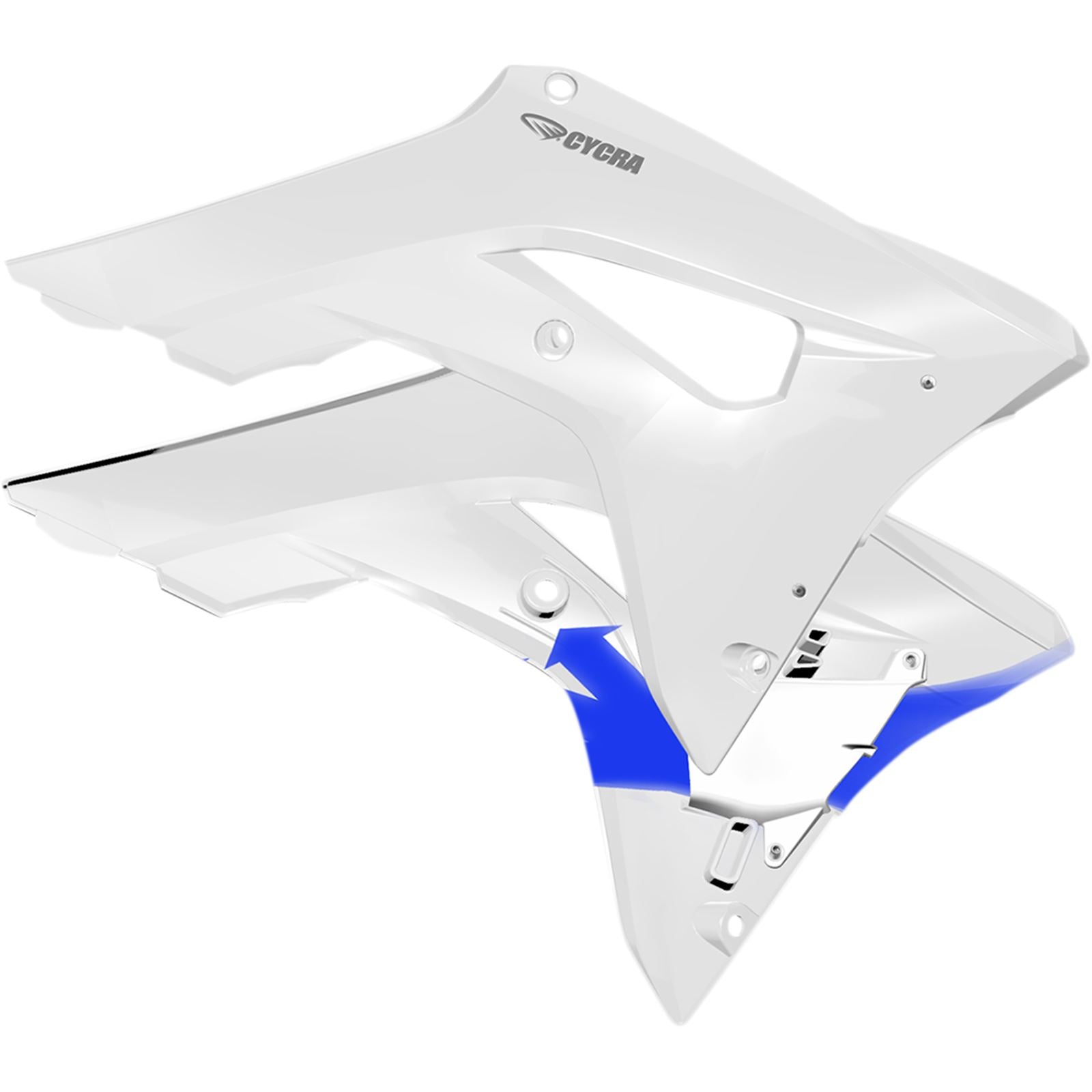 Cycra PowerFlow Shrouds fits Honda CRF - White [MPN: 1CYC-1889-42]_369673