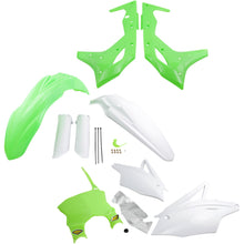 Cycra Body Kit - Powerflow - Fluorescent Green/White - KXF250 [MPN: 1CYC-9319-72F]_370082