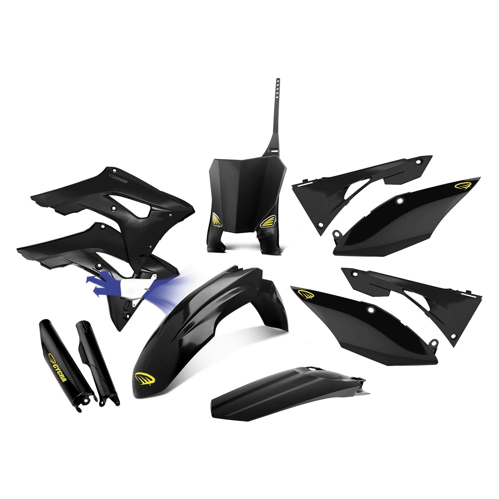 Cycra Body Kit - Powerflow - Black - CRF450 [MPN: 1CYC-9320-12]_83997