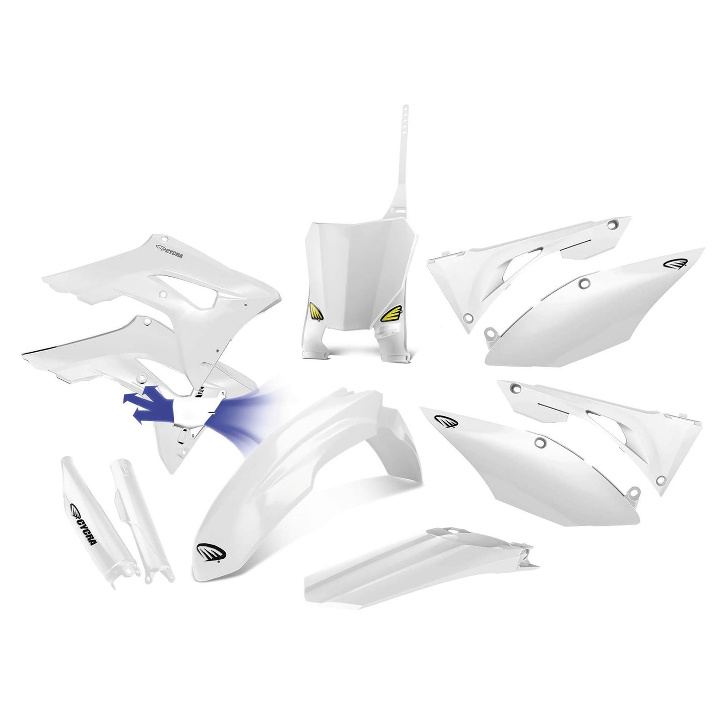 Cycra Body Kit - Powerflow - White - CRF450 [MPN: 1CYC-9320-42]_84000