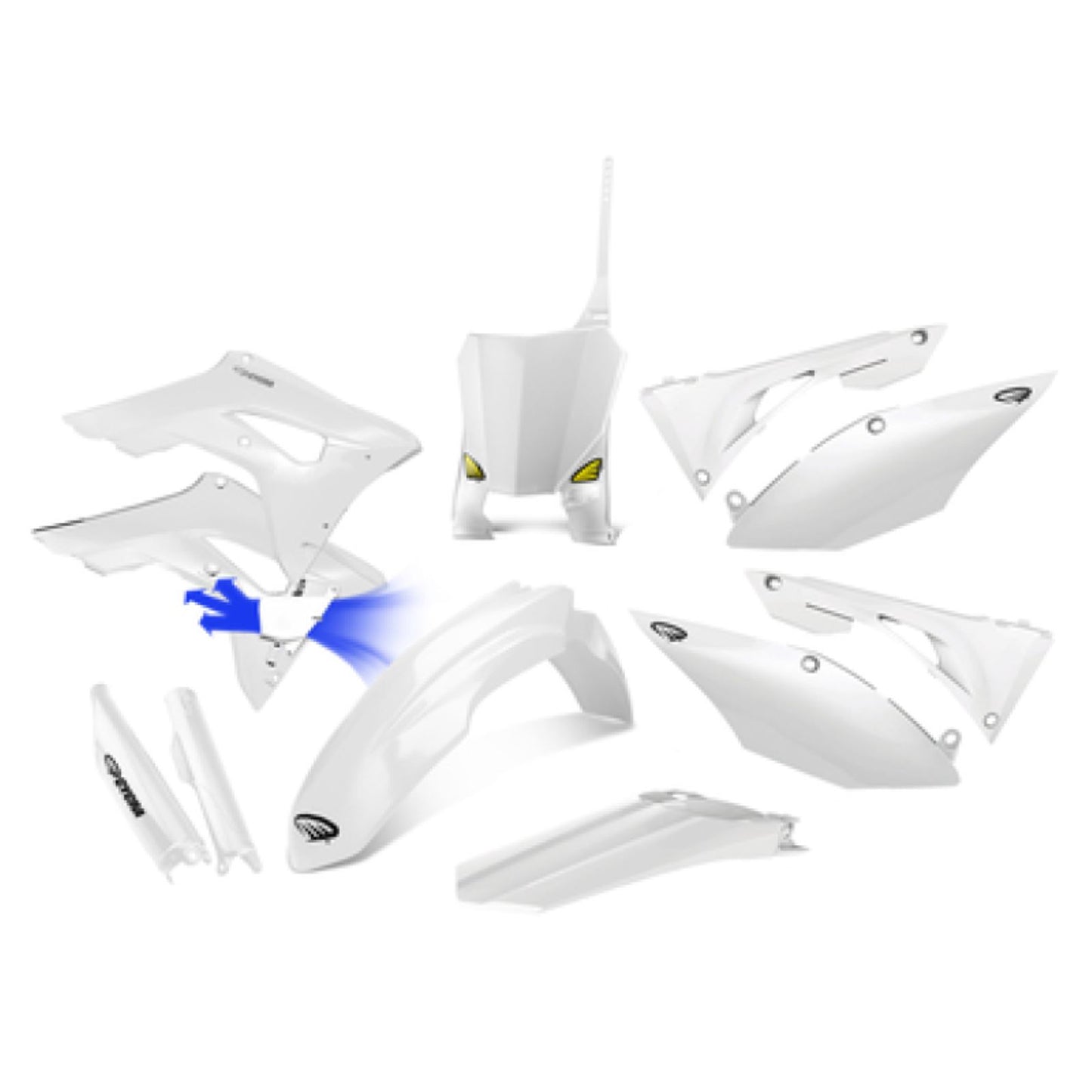 Cycra Body Kit - Powerflow - White - CRF450 [MPN: 1CYC-9320-42]_1453113