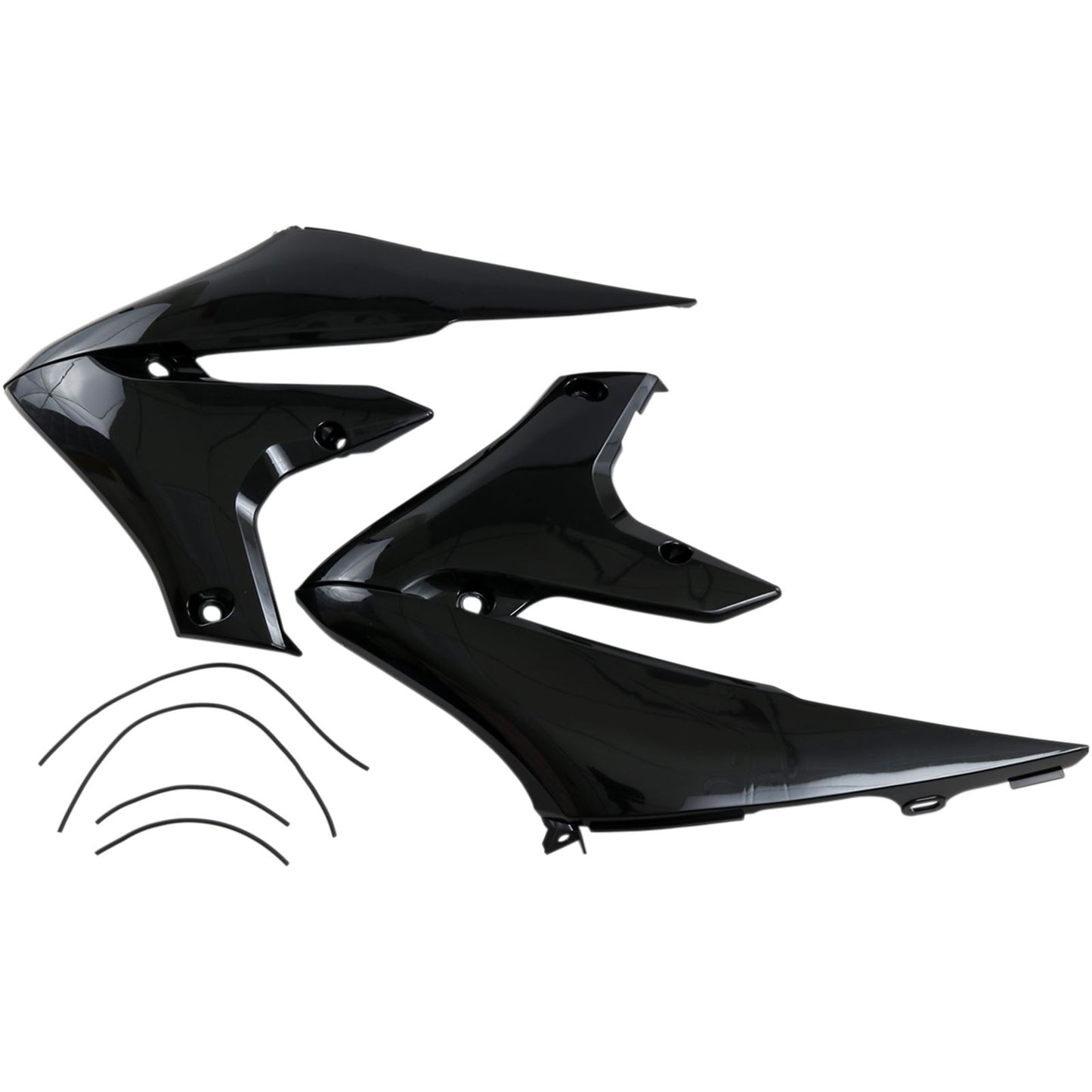 UFO Plastics Radiator Shrouds for Yamaha YZF/WRF - Black [MPN: YA04858-001]_486772