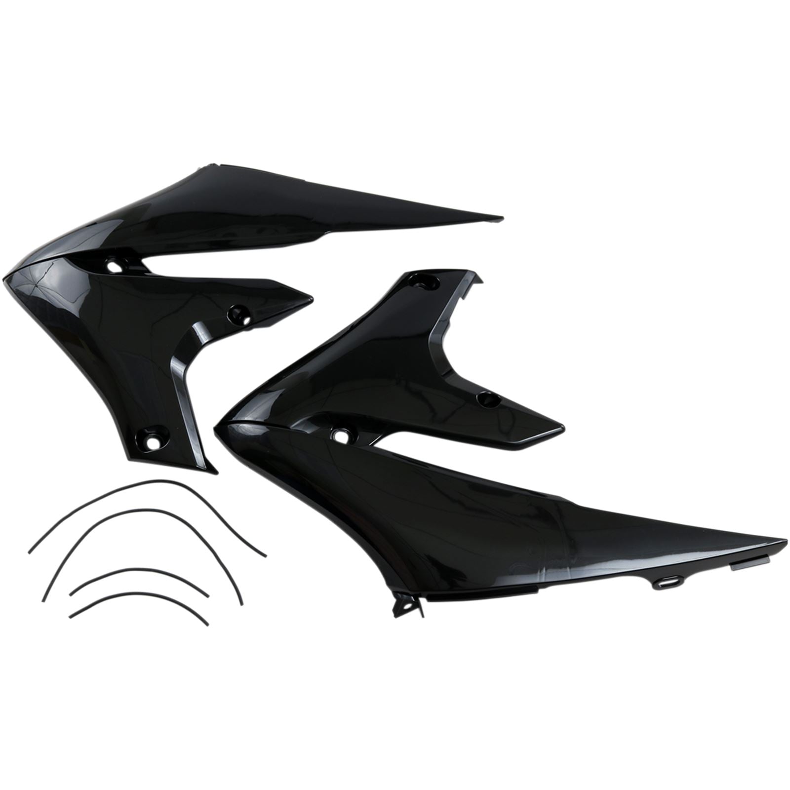 UFO Plastics Radiator Shrouds for Yamaha YZF/WRF - Black [MPN: YA04858-001]_486772