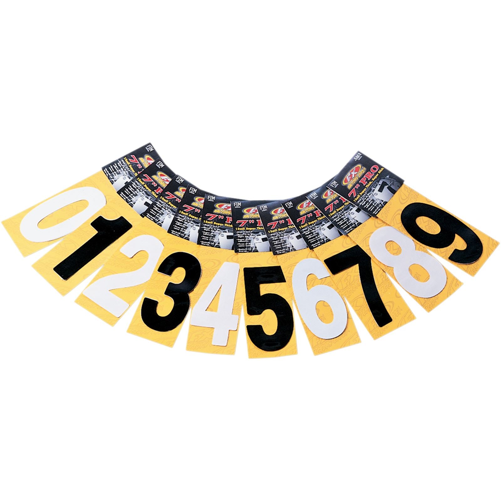 Factory Effex Mini Pro Number 0 - White - 5" 03-0200_385006