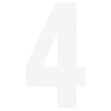Factory Effex Mini Pro Number 4 - White - 5" 03-0204_84111