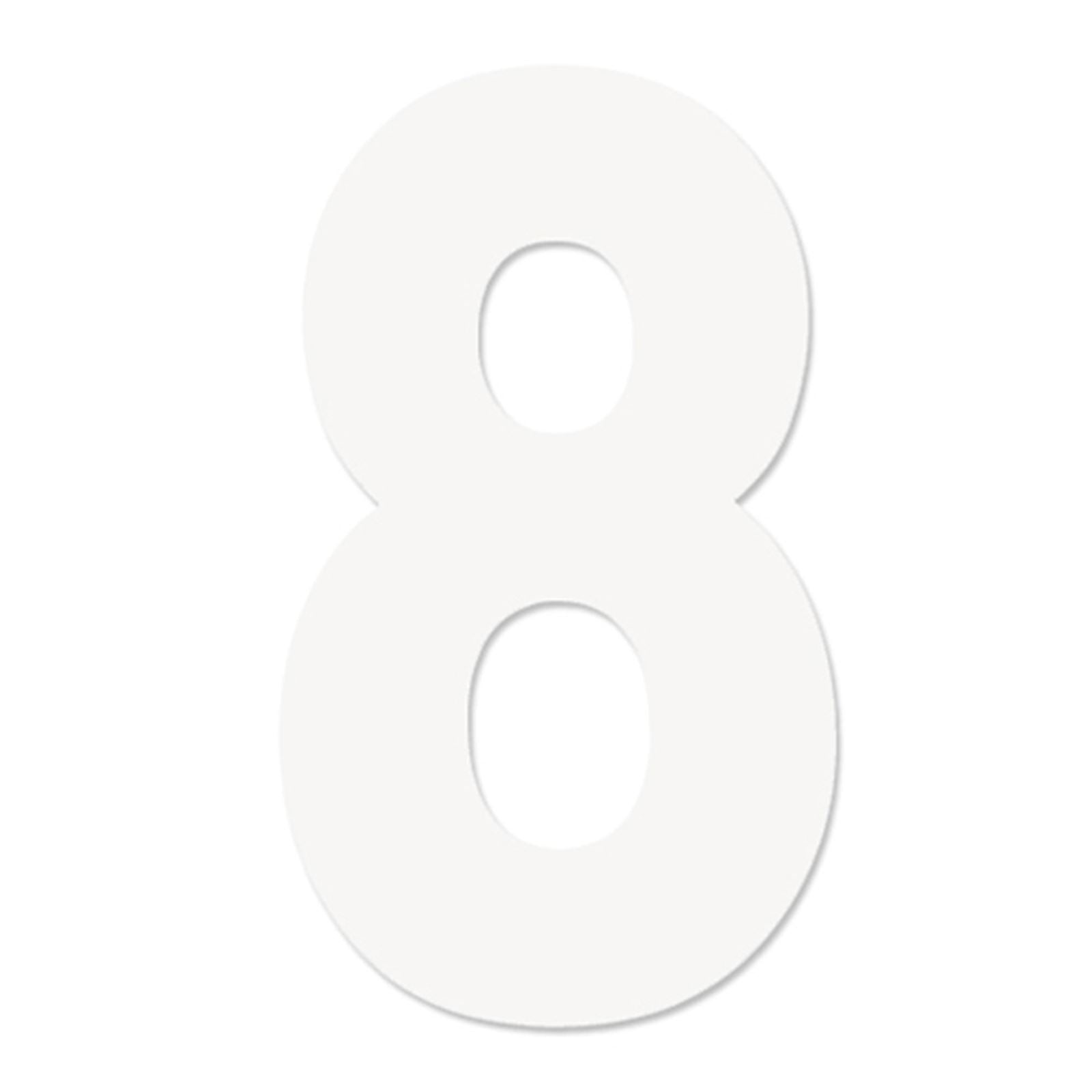 Factory Effex "Mini Pro 5"" Number White #8" 03-0208_558827