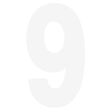 Factory Effex Mini Pro Number 9 - White - 5" 03-0209_84116