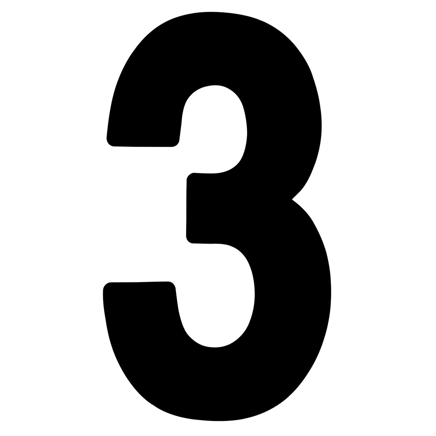 Factory Effex "FX Pro 7"" Number Black #3" 02-4343_504359