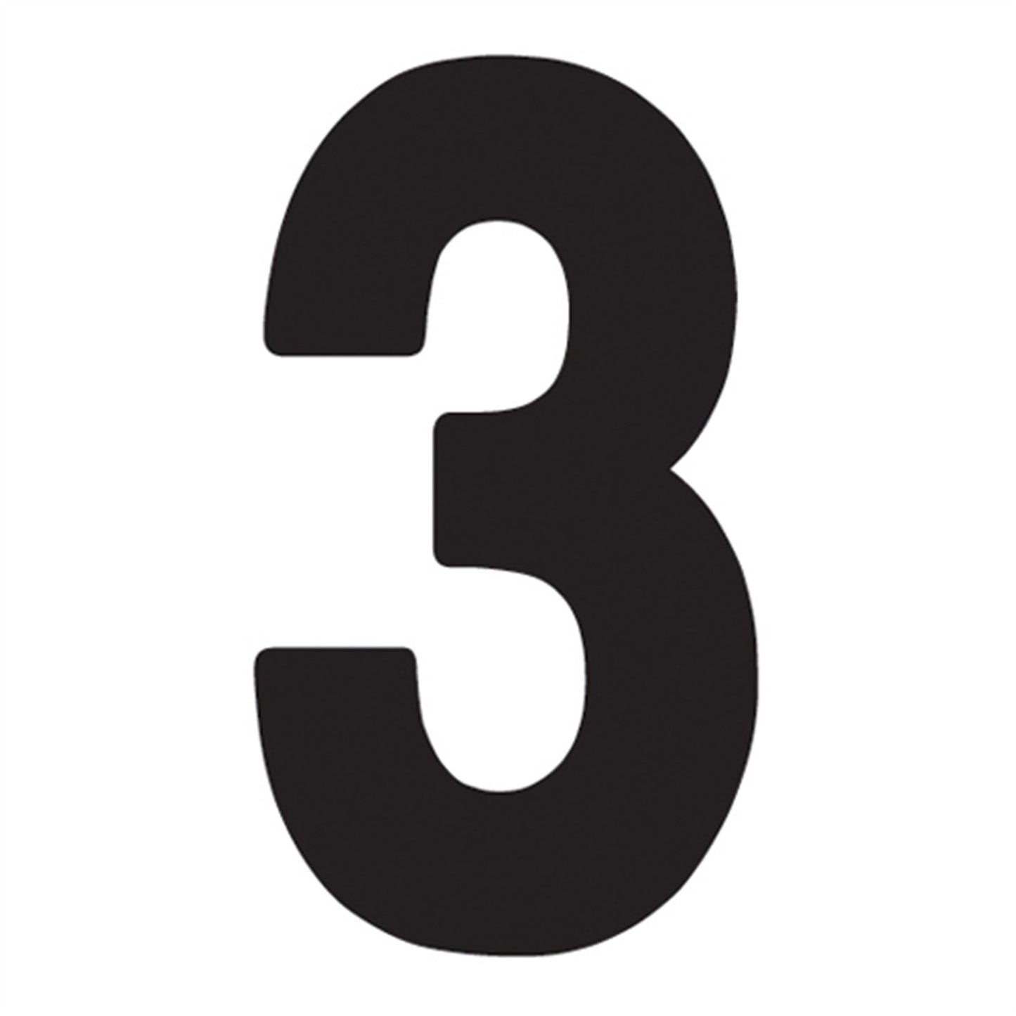 Factory Effex Mini Pro Number 3 - Black - 5" 03-0273_558832