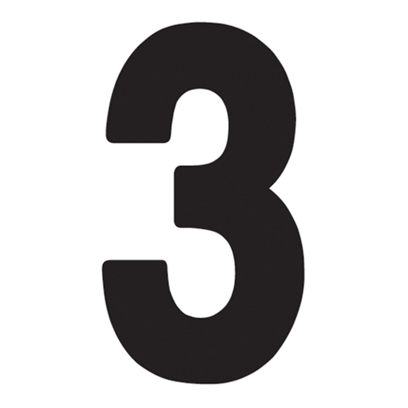 Factory Effex Mini Pro Number 3 - Black - 5" 03-0273_558832