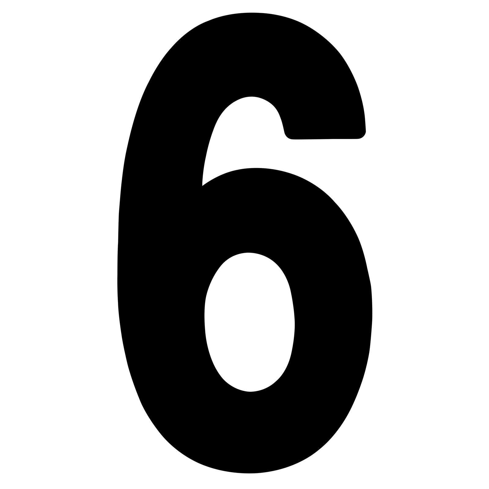 Factory Effex "Mini Pro 4"" Number Black # 6" 04-2576_504363