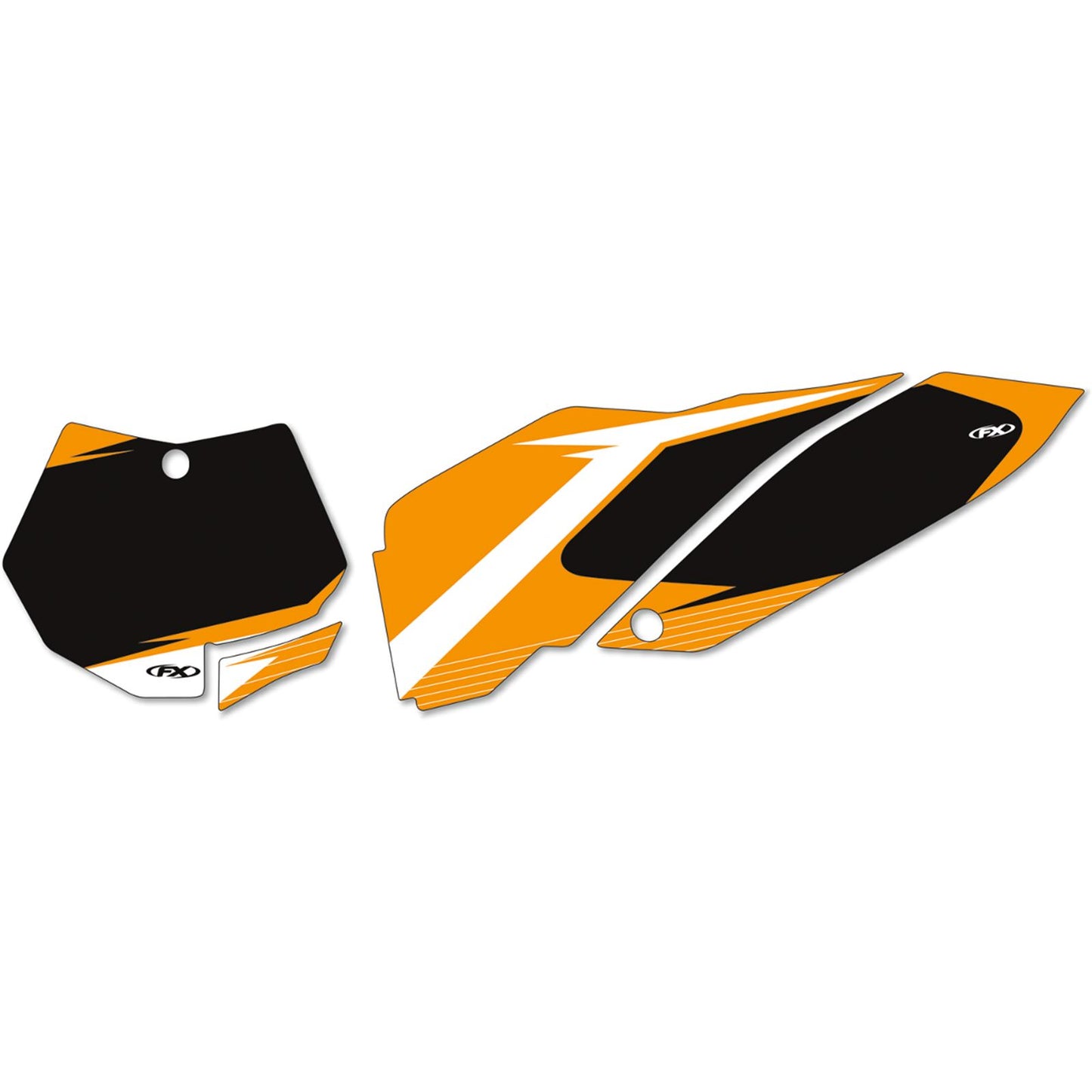 Factory Effex Graphic Number Plates - Black for KTM 19-64530_384811