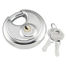 Bully Locks Stainless Round Padlock Chrome - 2-3/4" Diameter - 70mm BUFFALO_84243