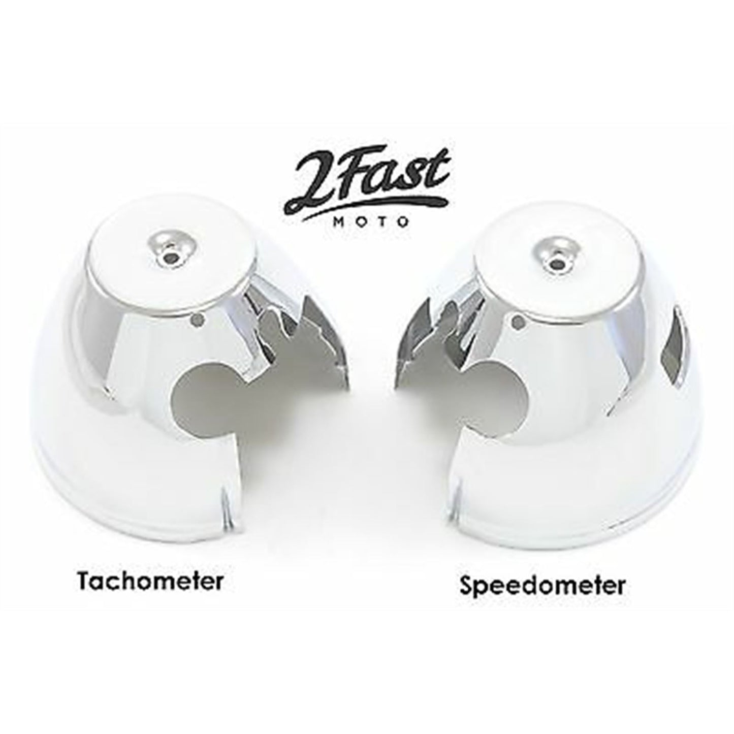 2FastMoto Speedometer/Tachometer Chrome Cover Set For Kawasaki  25012-010 / 25012-023_655819