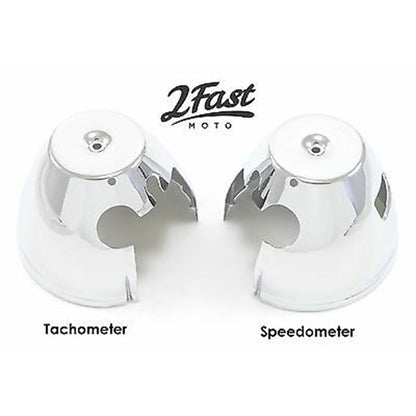 2FastMoto Speedometer/Tachometer Chrome Cover Set For Kawasaki  25012-010 / 25012-023_655819