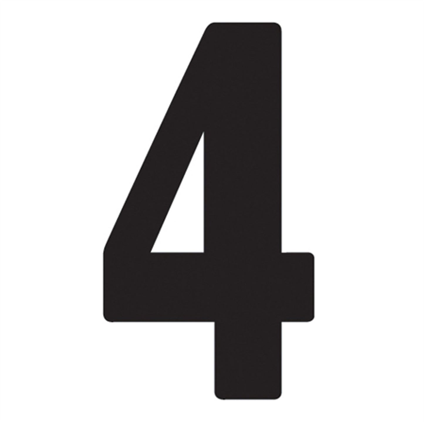 Factory Effex Mini Pro Number 4 - Black - 4" 04-2574_558980