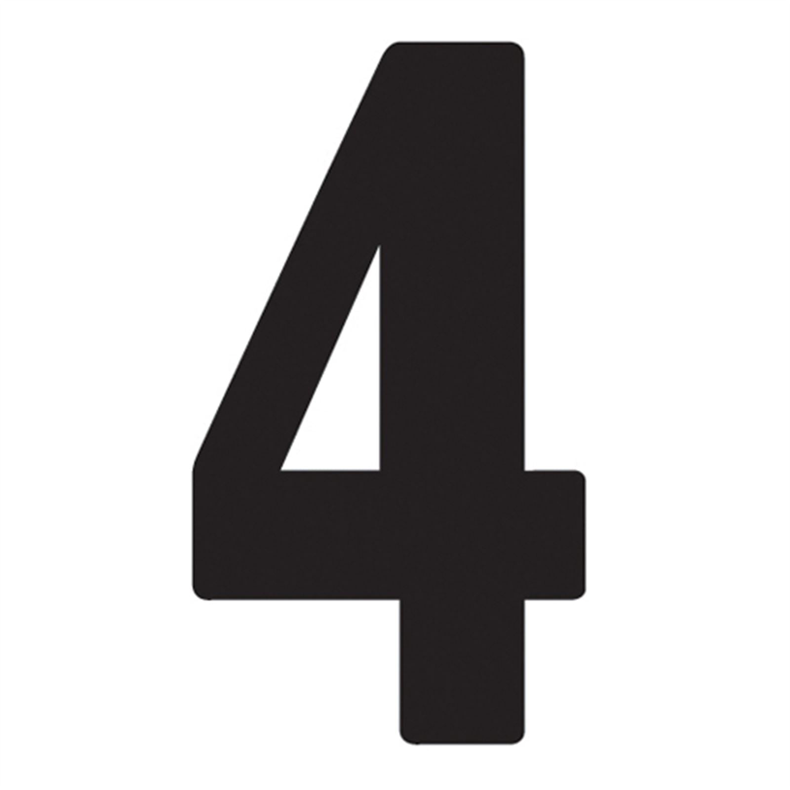 Factory Effex Mini Pro Number 4 - Black - 4" 04-2574_558980