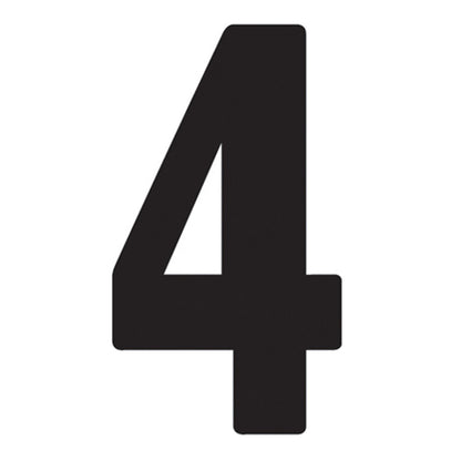 Factory Effex Mini Pro Number 4 - Black - 4" 04-2574_558980