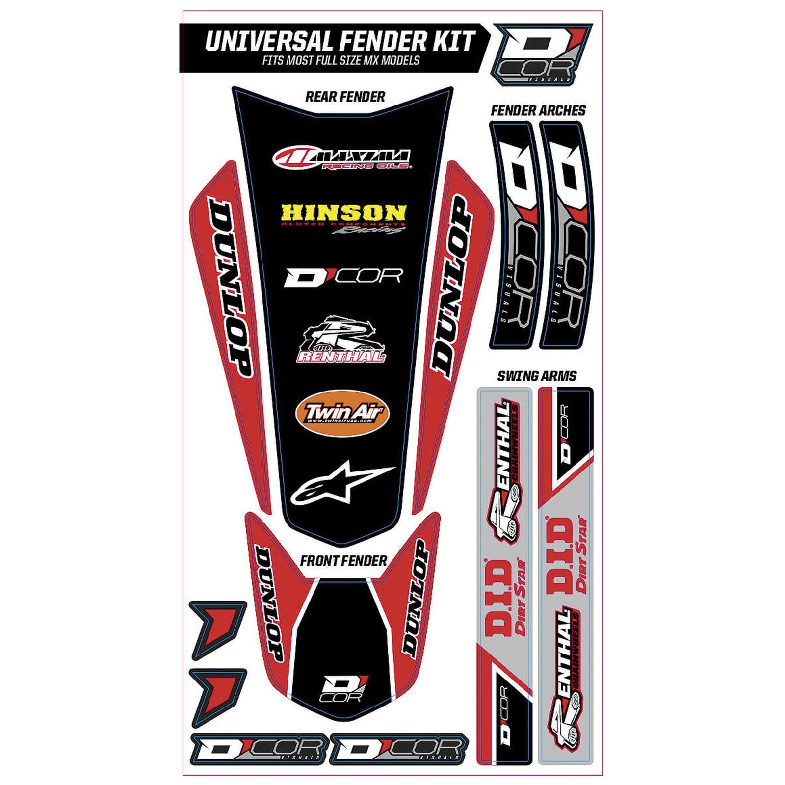 D'Cor Universal Trim Kit - Red [MPN: 15-10-100]_84391