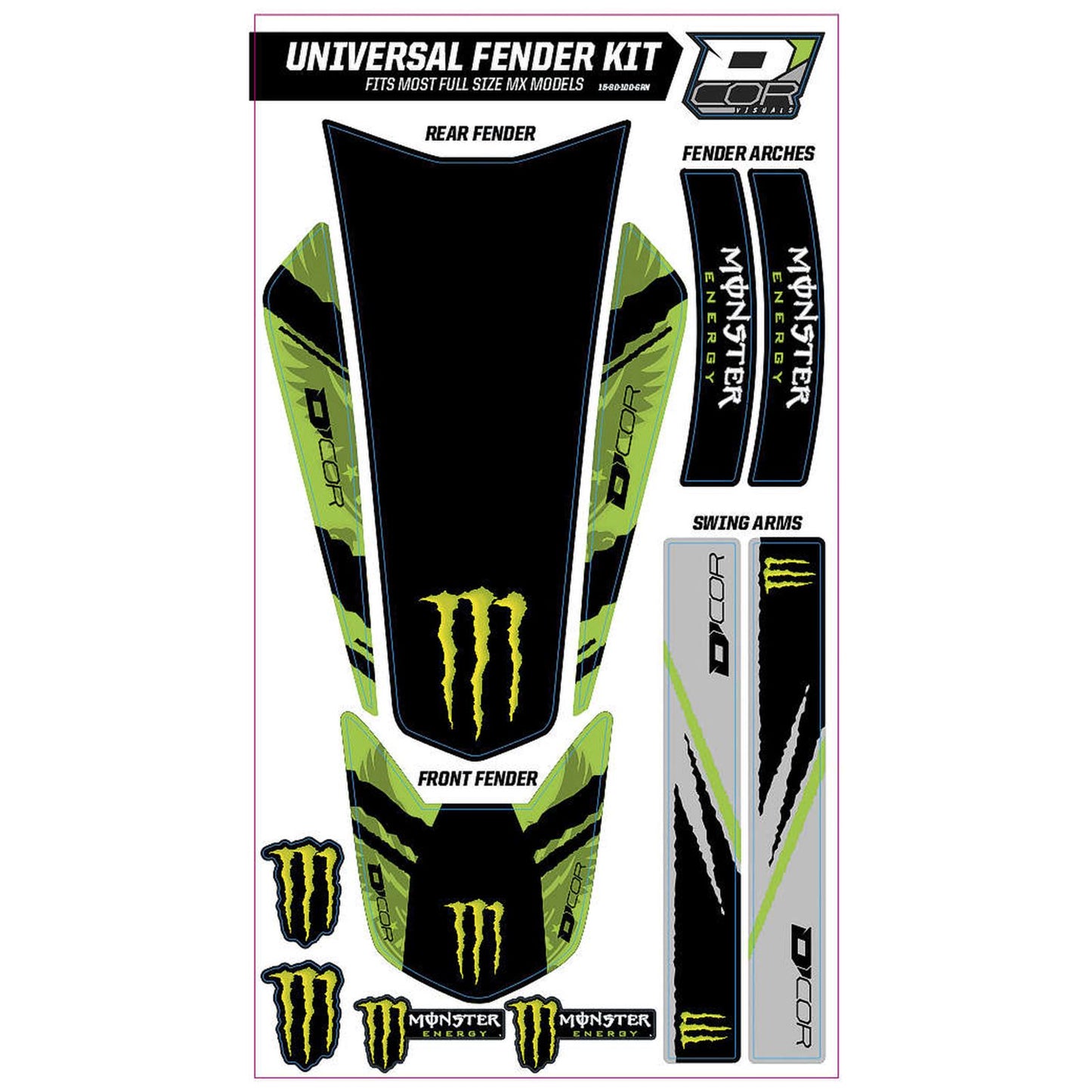 D'Cor Universal Trim Kit - Green Monster [MPN: 15-20-101]_84395