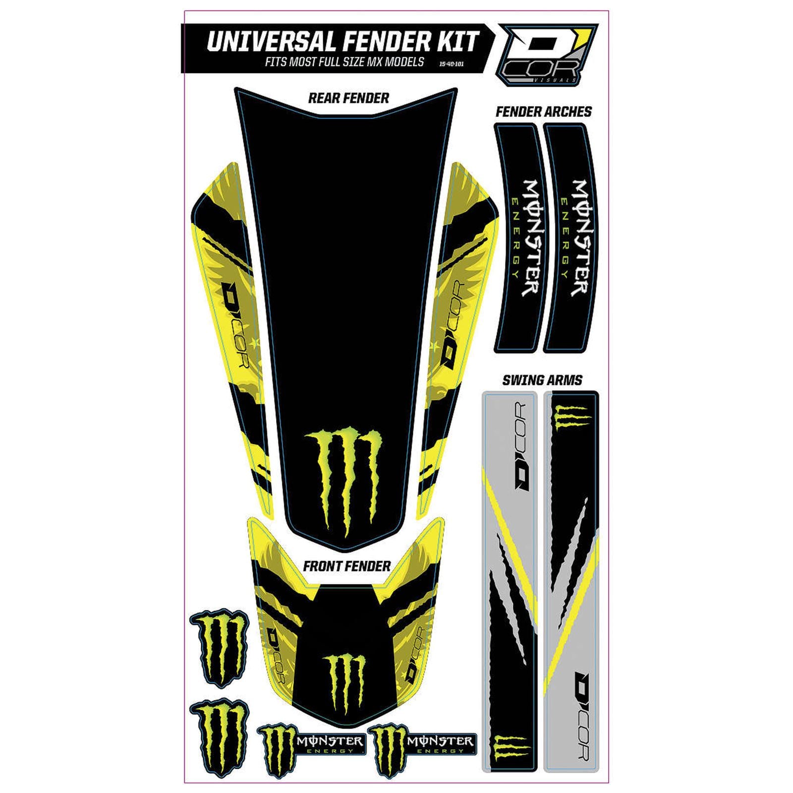 D'Cor Universal Trim Kit - Monster Yellow [MPN: 15-40-101]_84399