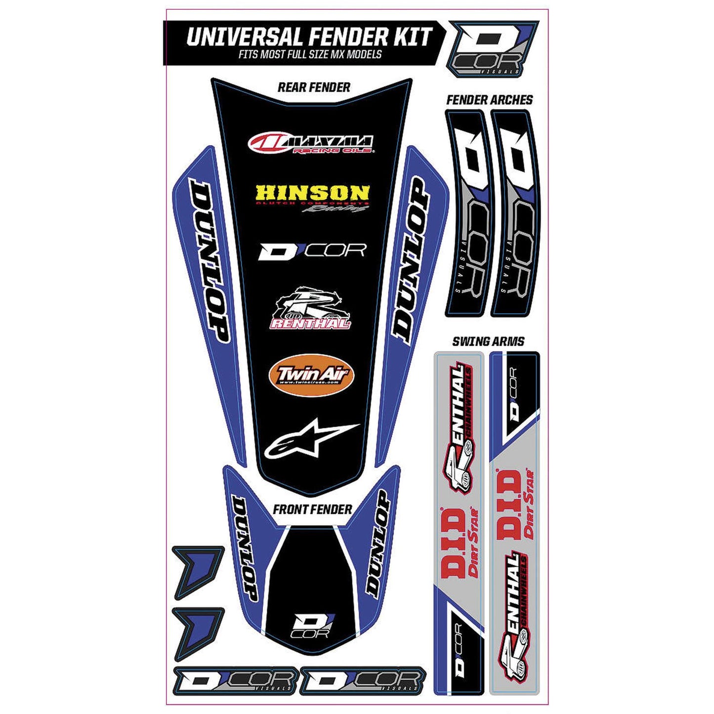 D'Cor Universal Trim Kit - Blue [MPN: 15-50-100]_84400