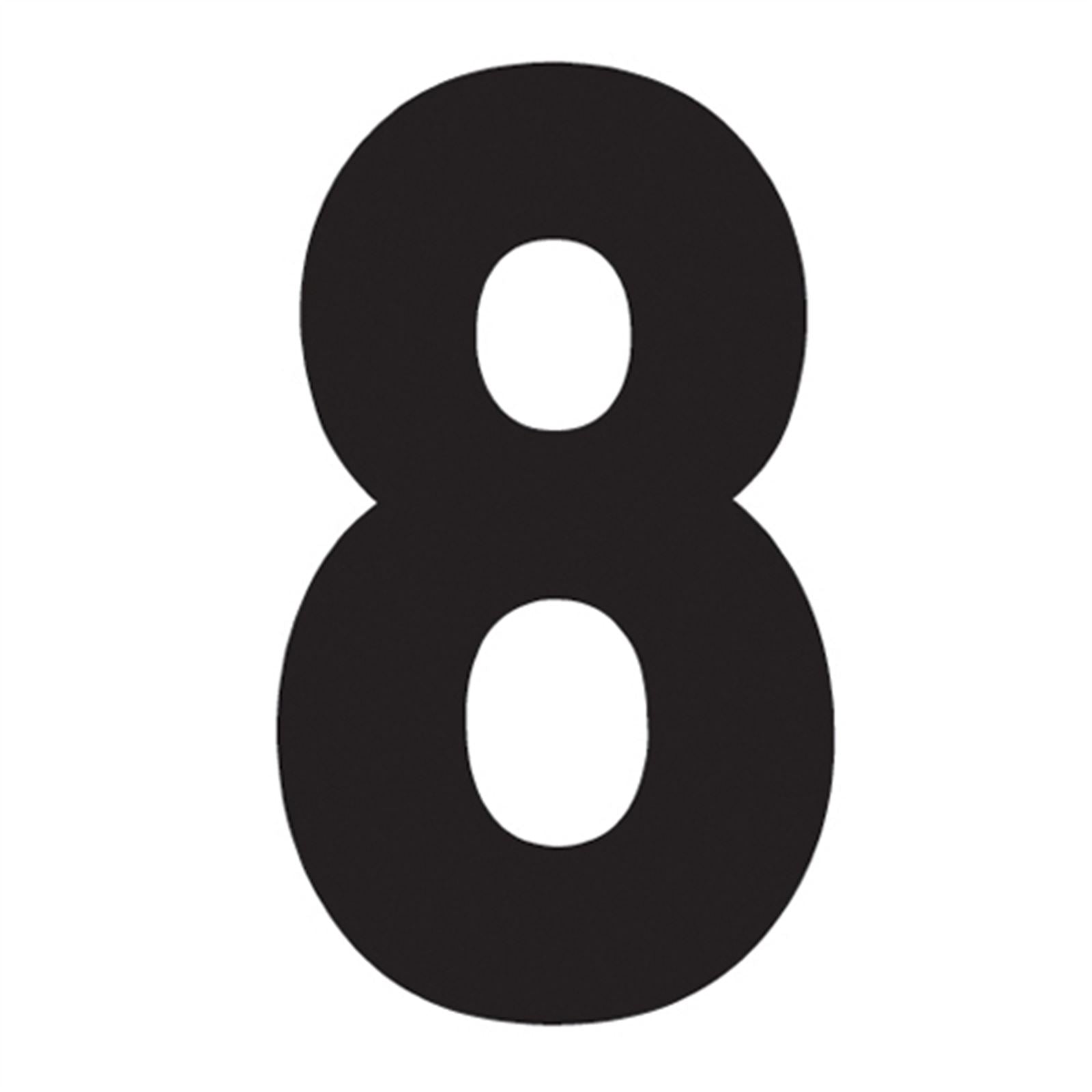Factory Effex Pro Number 8 - Black - 8" 02-4368_559004