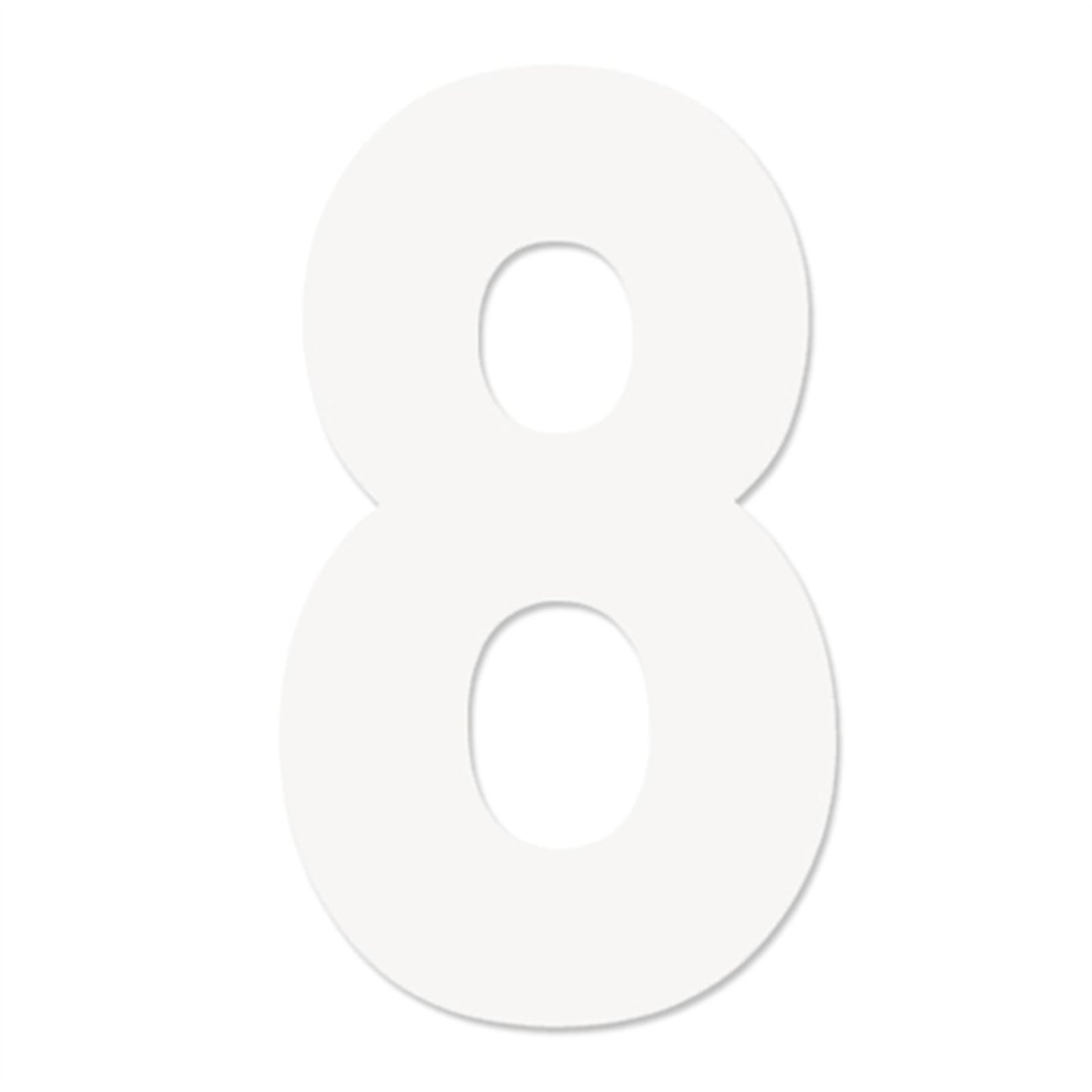 Factory Effex Pro Number 8 - White - 8" 02-4378_559014
