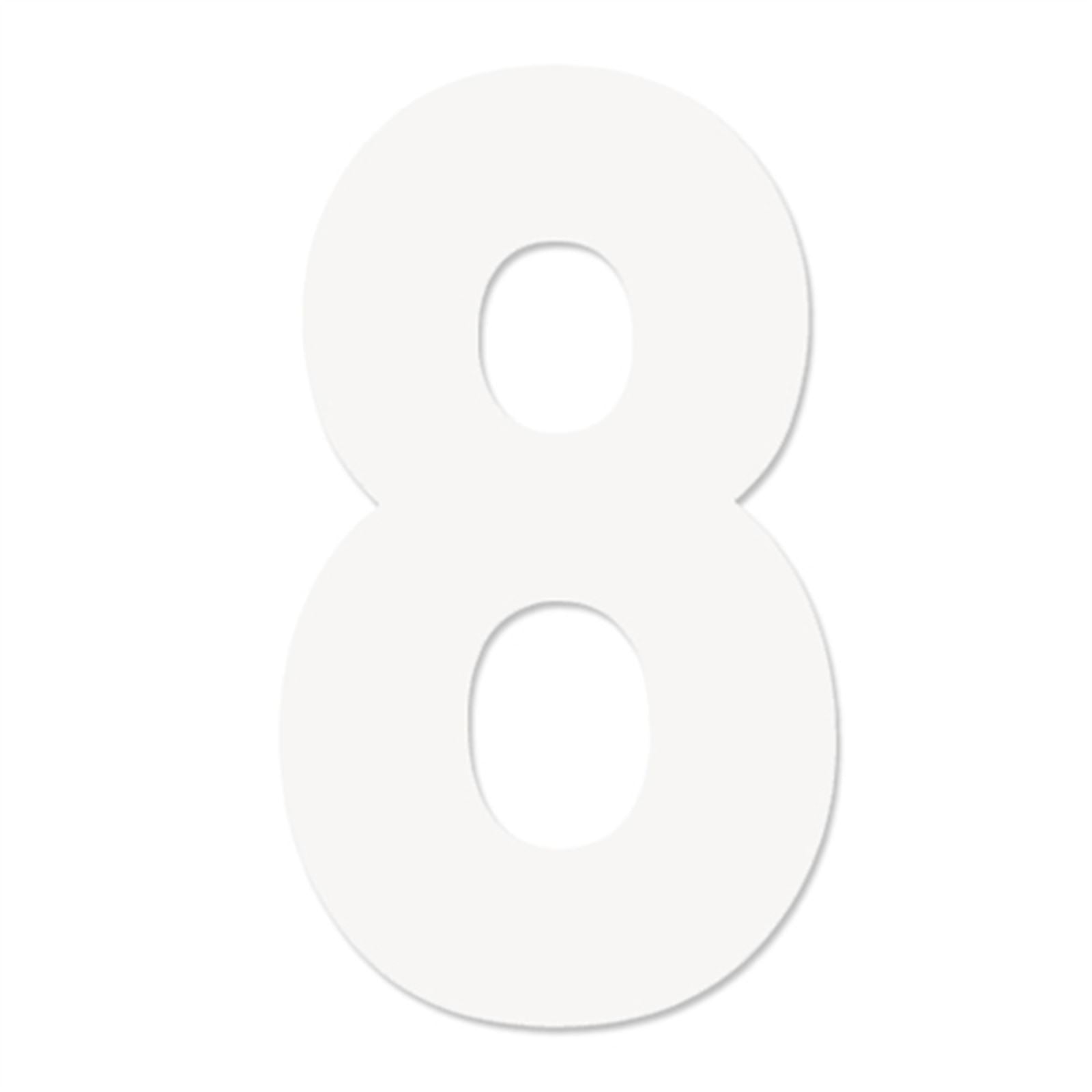 Factory Effex Pro Number 8 - White - 8" 02-4378_559014