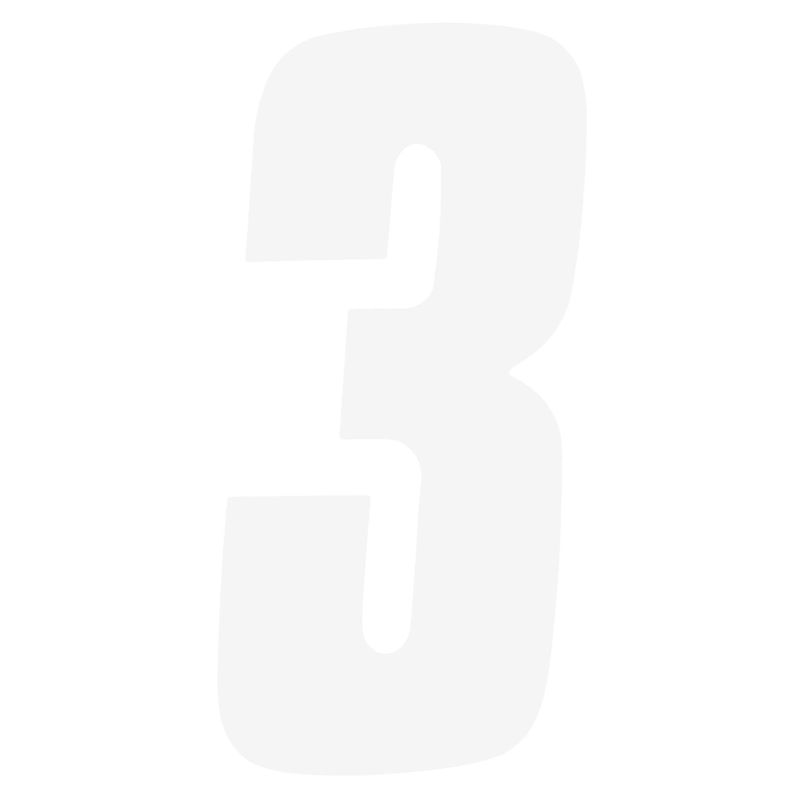 Factory Effex FX Factory Number 3 - White - 6" 08-90053_84452