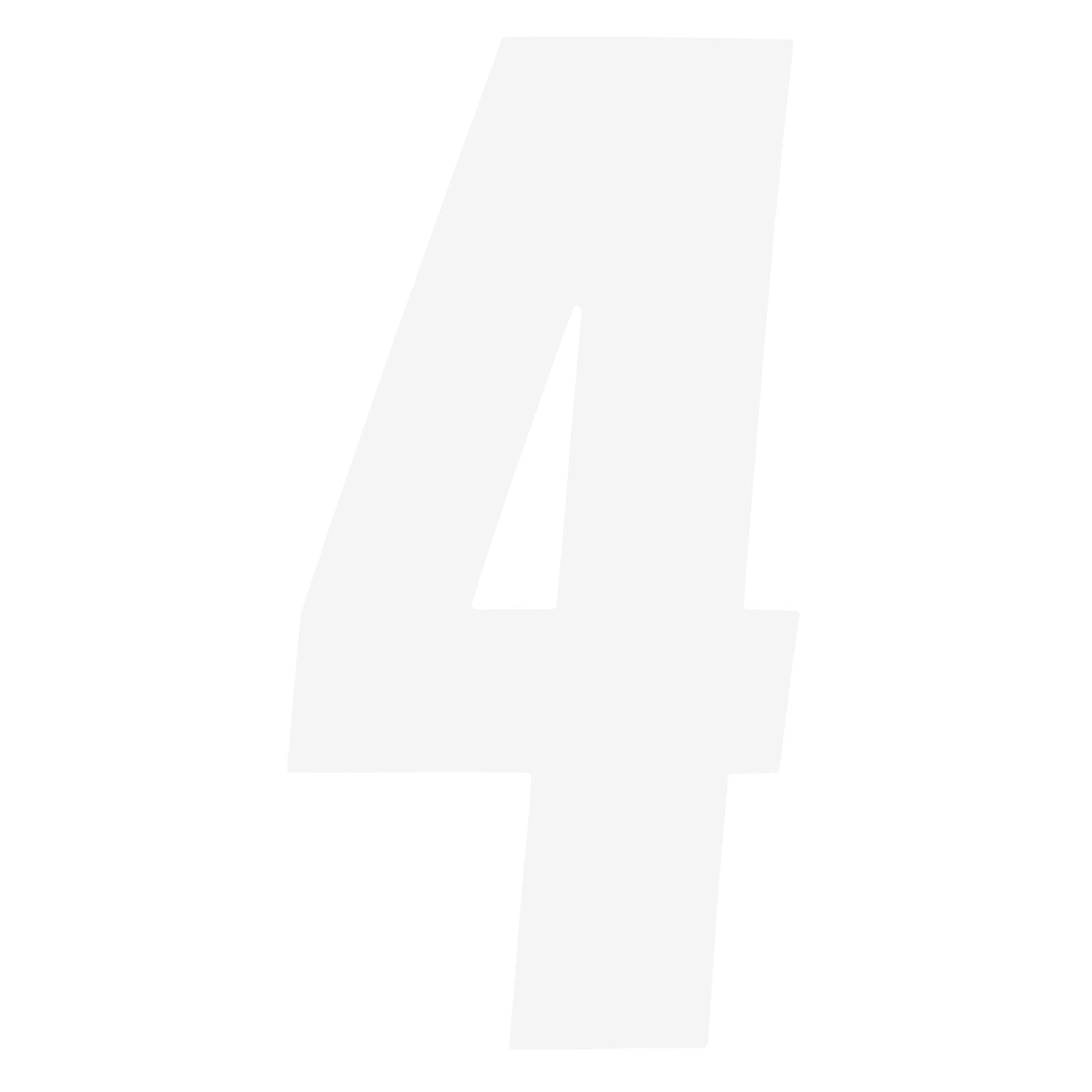 Factory Effex FX Factory Number 4 - White - 6" 08-90054_84453