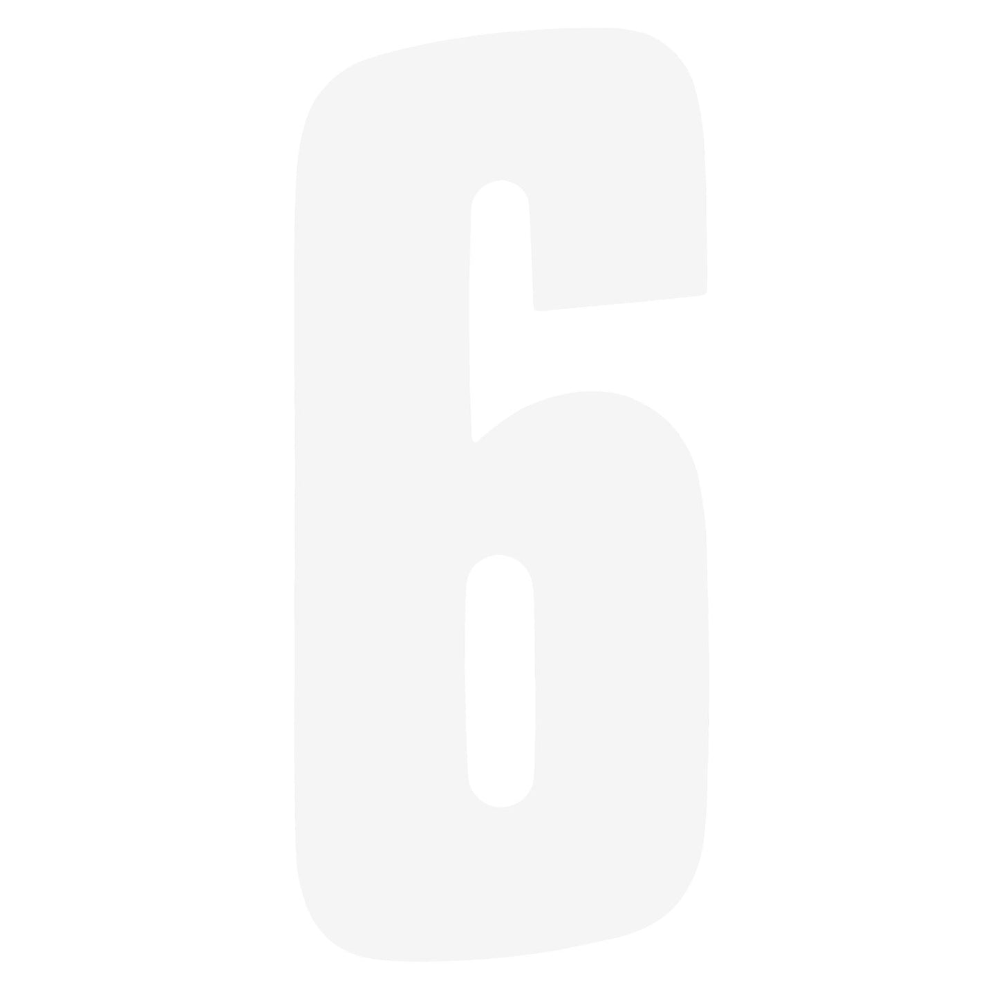 Factory Effex FX Factory Number 6 - White - 6" 08-90056_84455