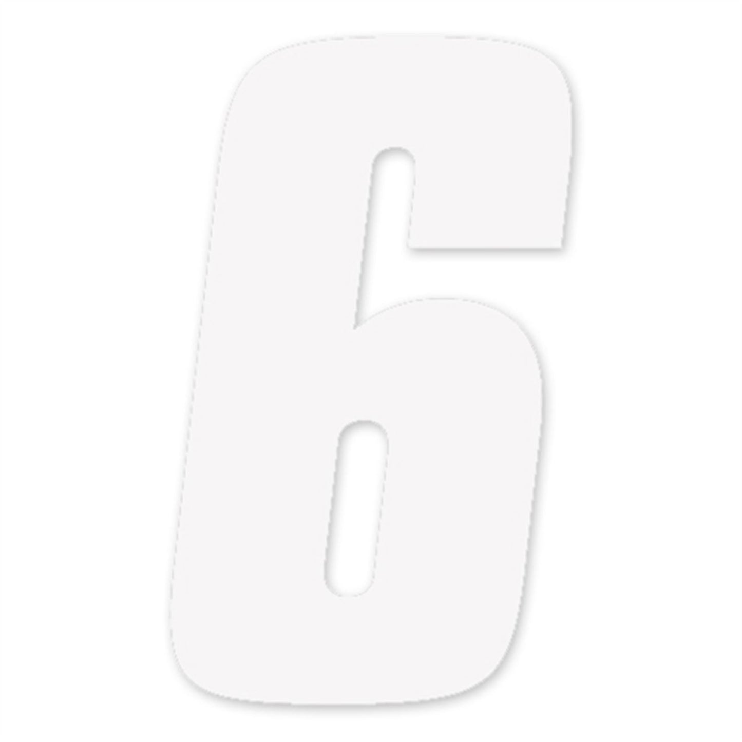 Factory Effex FX Factory Number 6 - White - 6" 08-90056_559054