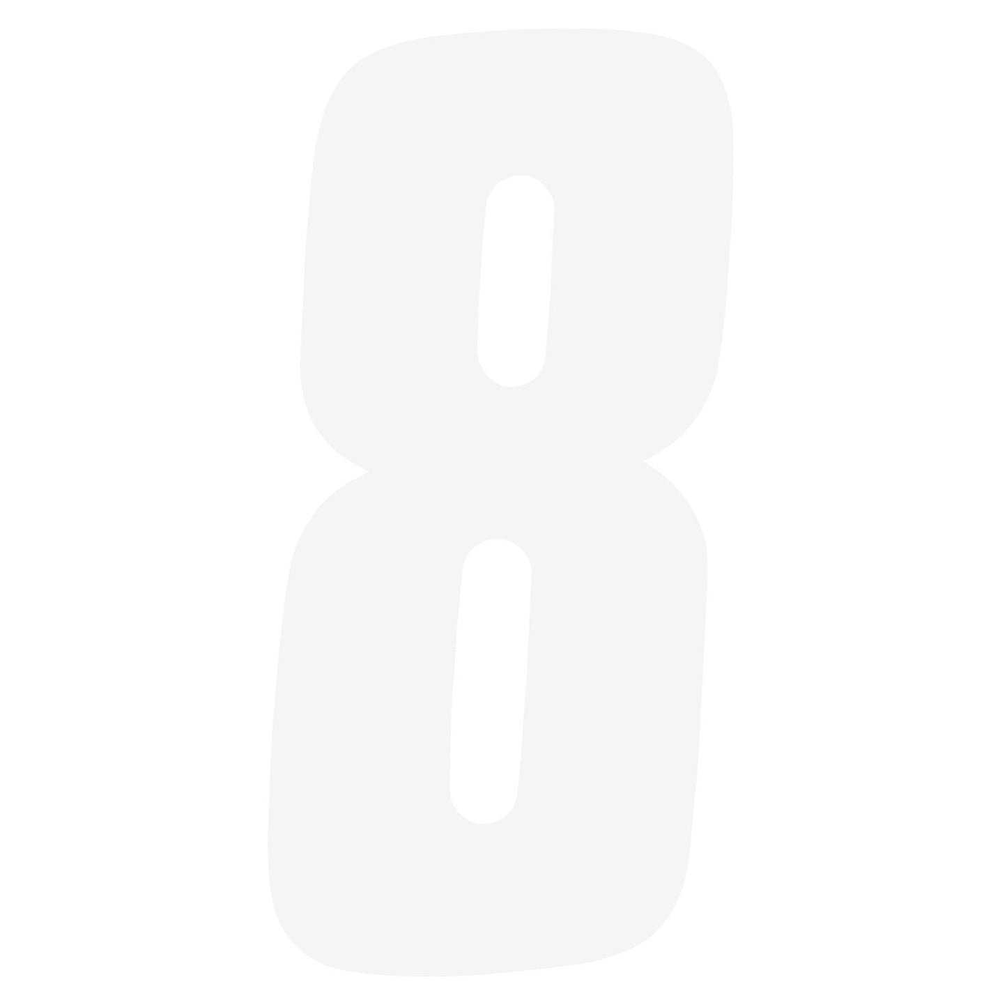 Factory Effex FX Factory Number 8 - White - 6" 08-90058_84458